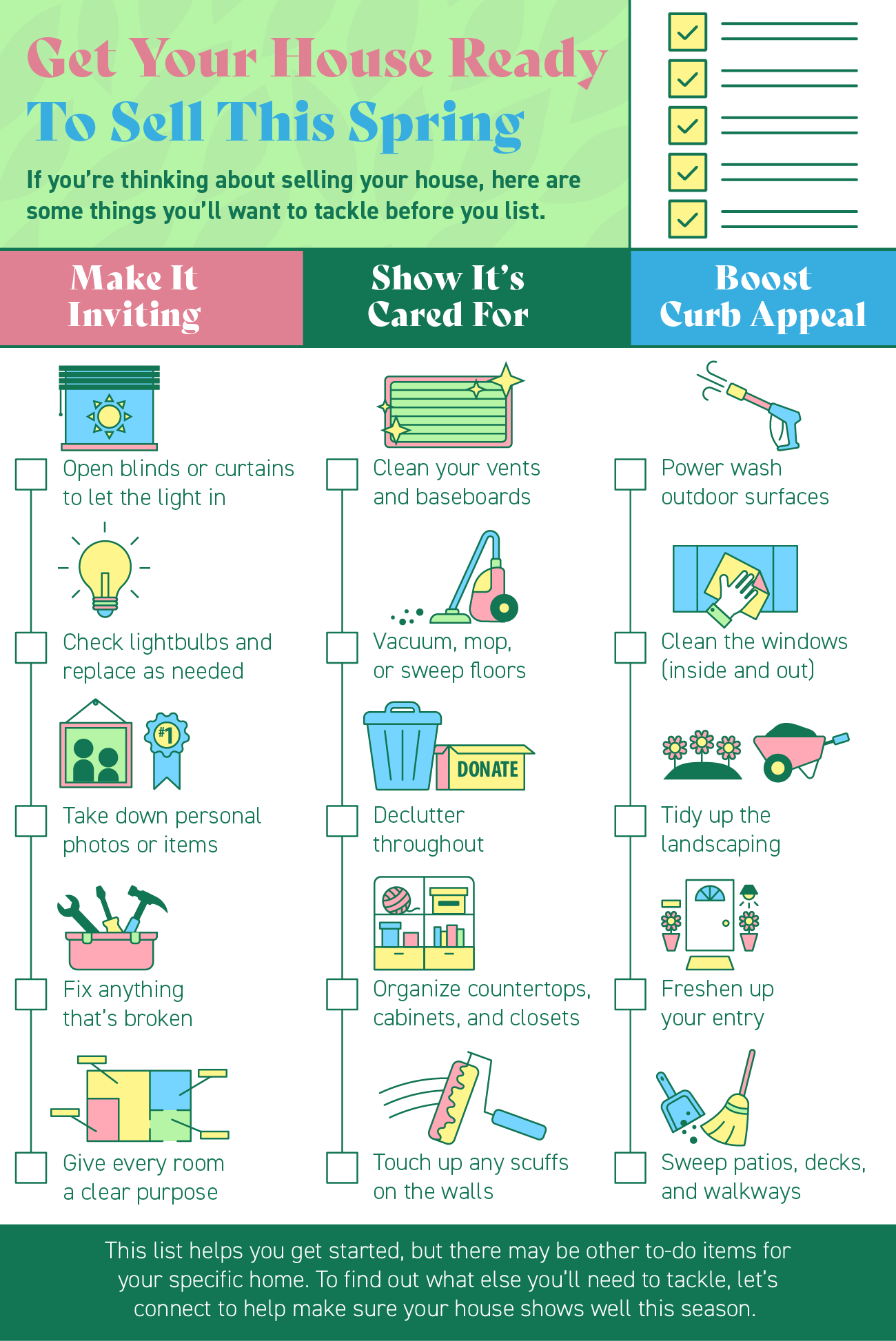 Spring Cleaning Checklist for Sellers [INFOGRAPHIC] | Simplifying The Market